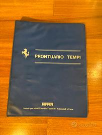 Ferrari Prontuario Tempi F106 originale Gen.1979