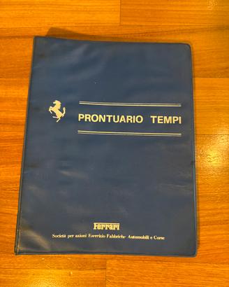 Ferrari Prontuario Tempi F106 originale Gen.1979