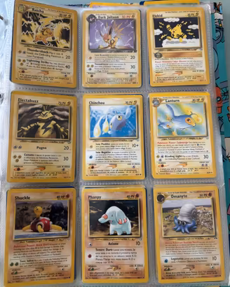 Lotto carte Pokémon vintage originali WOTC 1999-20