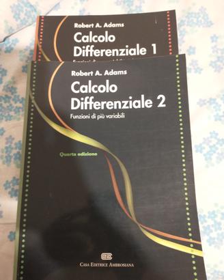 Libri Calcolo Differenziale 1 & 2 R. A. Adams - Un