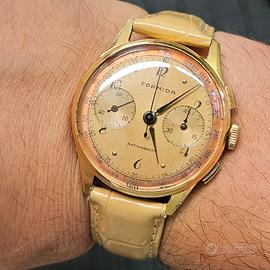Cronografo Formida in oro placcato Vintage