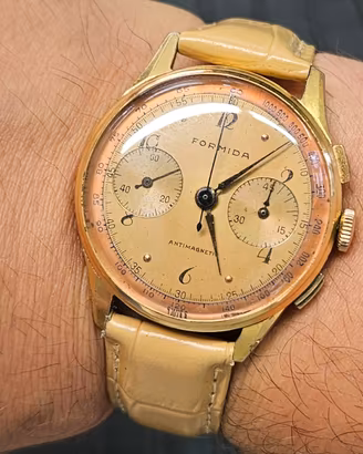 Cronografo Formida in oro placcato Vintage