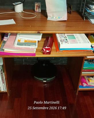 Scrivania in abete color miele 140 x 60 x 73