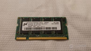 Memoria RAM per portatile 256MB DDR 333