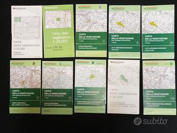 Lotto 10 carte vegetazione Emilia Romagna