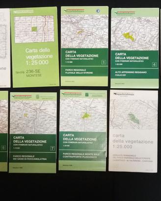 Lotto 10 carte vegetazione Emilia Romagna