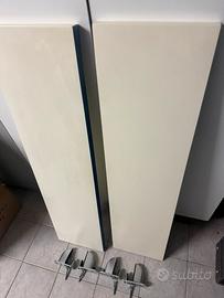 2 mensole laccate bianco panna