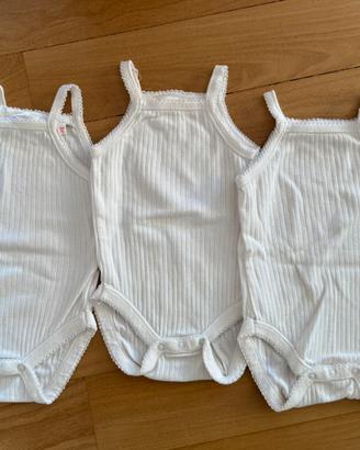 Canottiere intimo neonato (set tre pezzi)