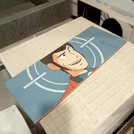 Mattonella in ceramica disegno Lupin.