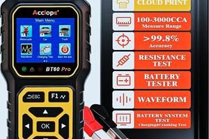 Tester Batterie Auto BT60 Pro 6V/12V/24V Diagnosi 