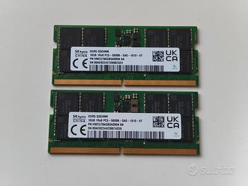 RAM DDR5 32GB (2x16GB) SK hynix 5600MHz SODIMM
