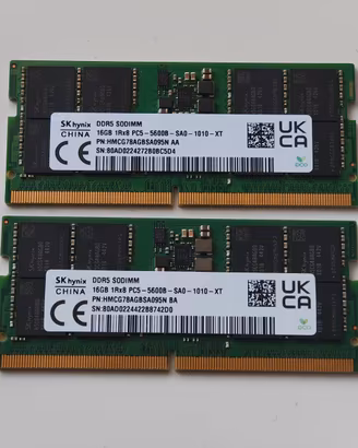 RAM DDR5 32GB (2x16GB) SK hynix 5600MHz SODIMM