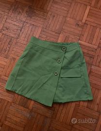Pantalone-gonna verde