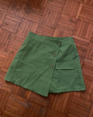Pantalone-gonna verde