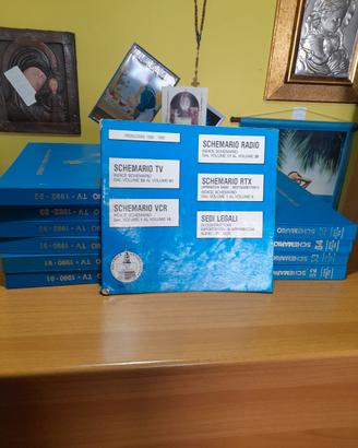 LOTTO DI 12 LIBRI SCHEMARIO TV VINTAGE 