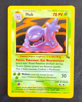 Carta Pokemon Muk Set Fossil Holo