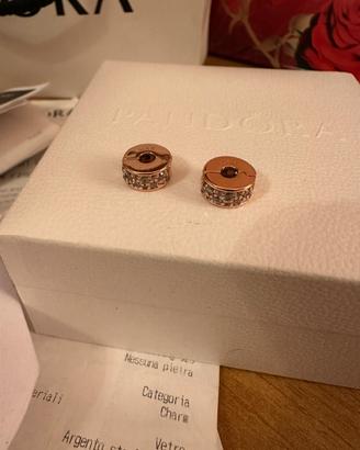 Pandora 781817cz Clip Pavé Placcatura in Oro Rosa