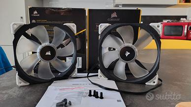 2 ventole corsair ML 140 PRO led bianchi
