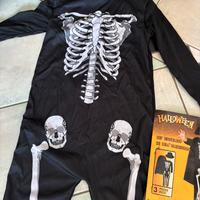 Vestito scheletro carnevale/halloween 7/10 anni