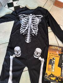 Vestito scheletro carnevale/halloween 7/10 anni