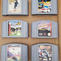 Lotto di 6 Videogiochi per Nintendo 64 loose Pal