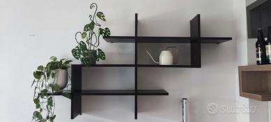 Scaffale pensile 2 scomparti in nobilitato wenge'