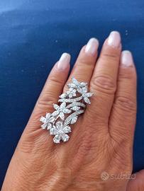 Anello argento Fiori
