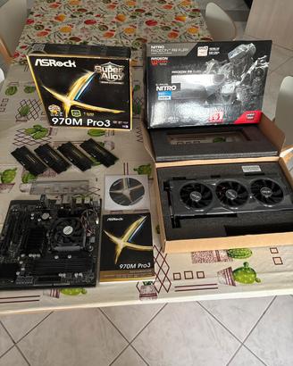 Lotto ASROCK 970M Pro3 + CPU AMD + RAM + R9 FURY