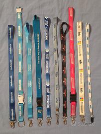 Lotto 10 Lanyard e Portachiavi – Gadget Originali
