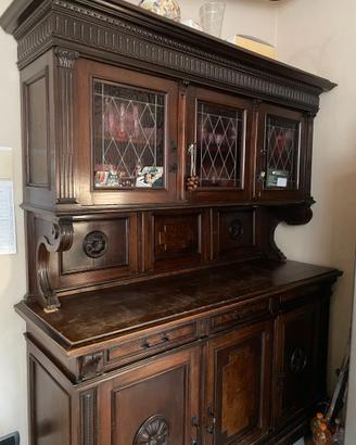 credenza con alzata fine '800