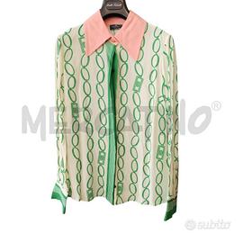 CAMICIA D ELISABETTA FRANCGI CERCHI VERDE COLLETTO