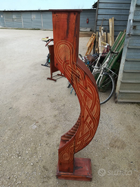 Colonna porta cd in legno stile etnico