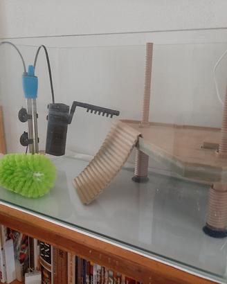 Acquario con accessori 