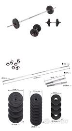 Kit manubri e bilanciere decathlon 50kg 