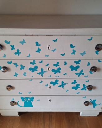 Cassettiera comò antico in legno