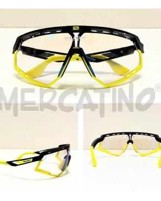 OCCHIALI DA BICI RUDY DEFENDER GIALLI/NERI + LENTE
