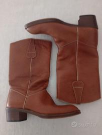 Stivali da cow girl  - Pelle Marrone - Misura 6.5