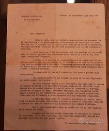 Lettera originale AOI 1937 Gen. Pirzio Biroli.