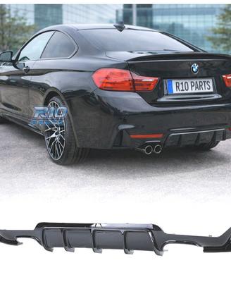 DIFFUSORE BMW F32 F33 F36 LOOK M PERFORMANCE NERO 