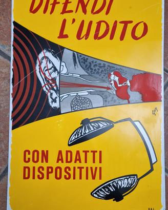 cartello segnaletico anni 60