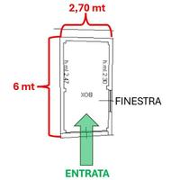 Garage 16 mq luminoso in cortile privato