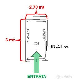 Garage 16 mq luminoso in cortile privato