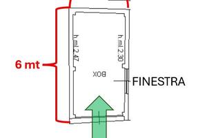Garage 16 mq luminoso in cortile privato