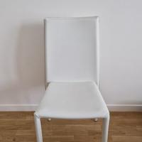 Sedie in similpelle bianca