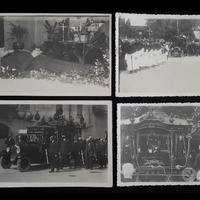 1935 VECCHIE FOTO CORTEO  CARRO FUNEBRE FUNERALE