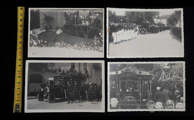 1935 VECCHIE FOTO CORTEO  CARRO FUNEBRE FUNERALE