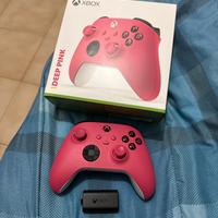 Joistick xbox deep pink con batteria ricaricabile