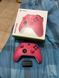 Joistick xbox deep pink con batteria ricaricabile