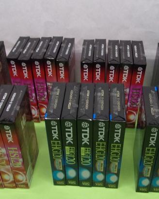 Kit 35 Videocassette VHS 120 minuti, NUOVE, TDK EH