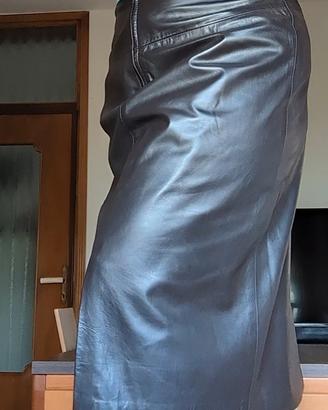 Gonna vintage vera pelle Gilmar Made in Italy M-L